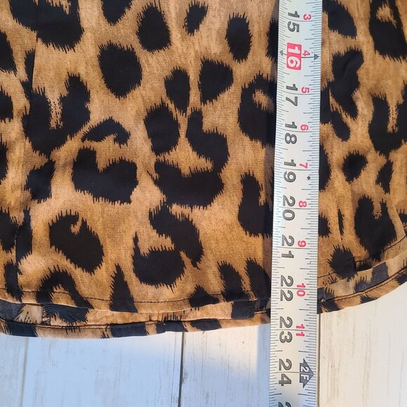 Catherine Malandrino Leopard Print Blouse 3/4 Balloon Sleeve NEW 8 Glam - Picture 6 of 7